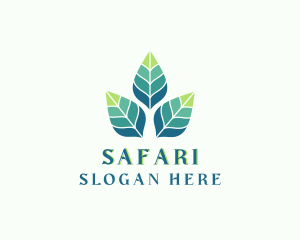 Vegan - Eco Organic Leaf logo design