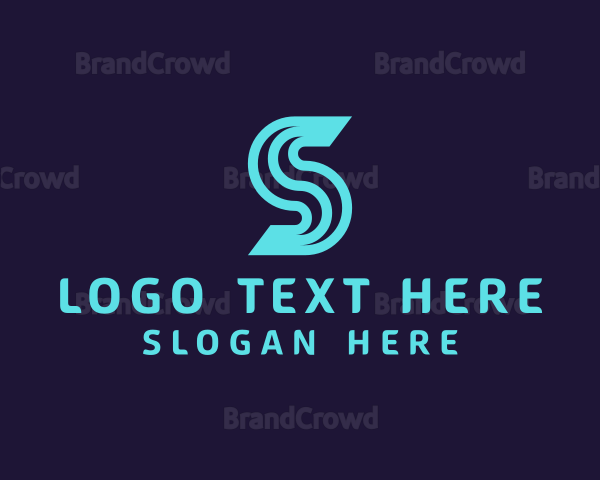 Neon Speed Letter S Logo