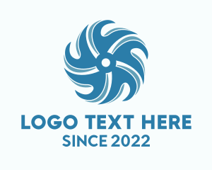 Rotation - Turbine Propeller Fan logo design