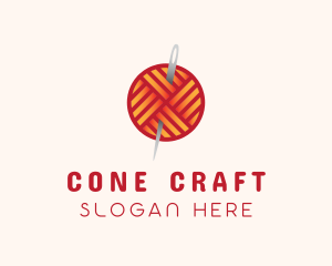 Yarn Thread Knitting logo design