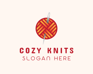 Yarn Thread Knitting logo design