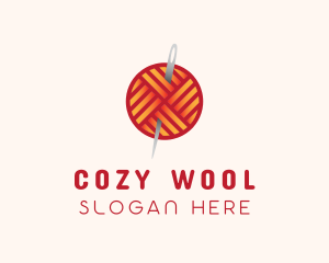 Yarn Thread Knitting logo design