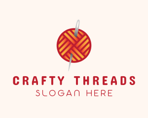 Yarn Thread Knitting logo design