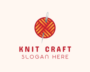 Yarn Thread Knitting logo design