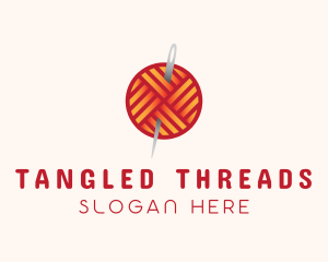 Yarn Thread Knitting logo design