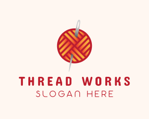 Yarn Thread Knitting logo design