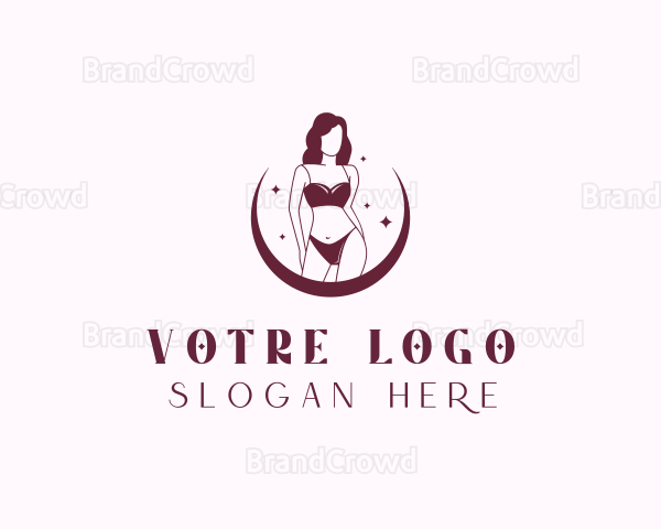 Moon Sexy Woman Logo