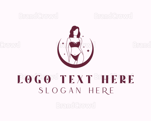 Moon Sexy Woman Logo