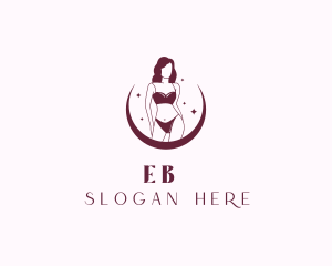 Moon Sexy Woman Logo