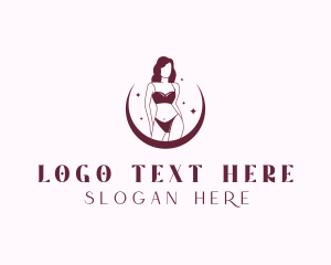 Lingerie - Moon Sexy Woman logo design