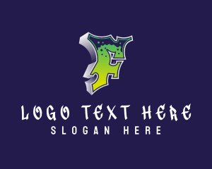Teenager - Graffiti Letter F logo design
