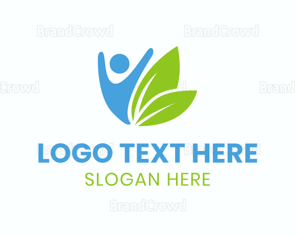 Happy Human Leaves Logo