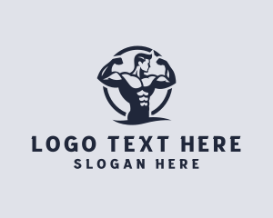 Weightlifter - Exercise Workout Training logo design