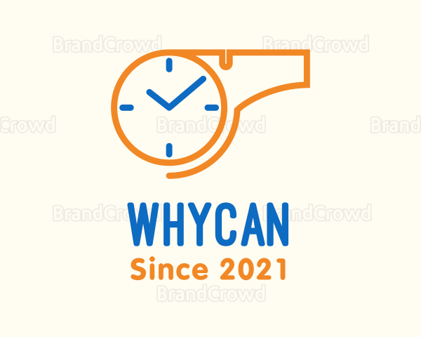 Training Whistle Clock Logo