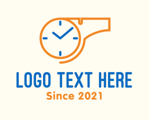 Timer - Training Whistle Clock logo design