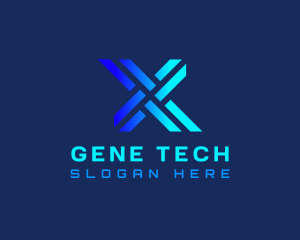 Gradient Tech Letter X logo design