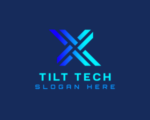 Gradient Tech Letter X logo design