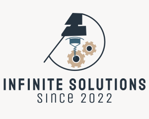 Fixtures - Industrial Cogwheel Drill logo design