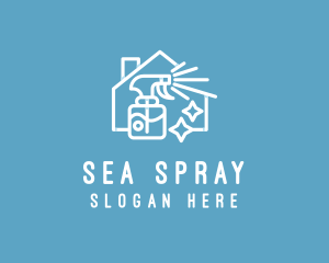 Water Sprayer House Cleaning  logo design