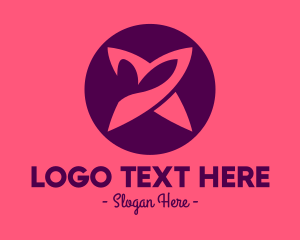 Lotus - Purple Flower Bud Petal logo design