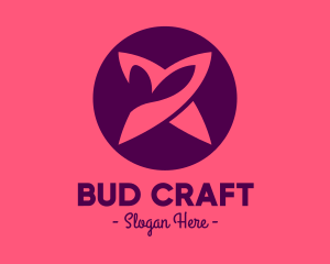 Bud - Purple Flower Bud Petal logo design