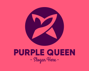 Purple Flower Bud Petal logo design