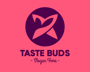 Purple Flower Bud Petal logo design