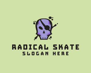 Skull Skate Pirate logo design