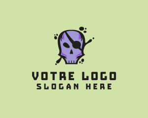 Mural - Skull Skate Pirate logo design