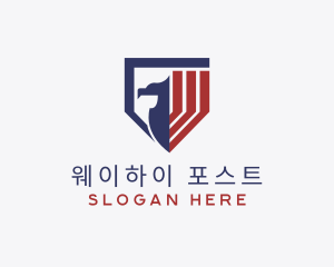 Patriotic Eagle Shield logo design