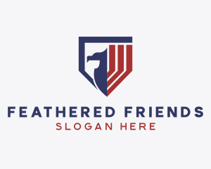 Patriotic Eagle Shield logo design