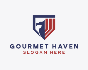 Patriotic Eagle Shield logo design