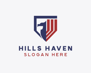 Patriotic Eagle Shield logo design