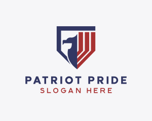 Stars And Stripes - Patriotic Eagle Shield logo design