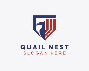 Patriotic Eagle Shield logo design