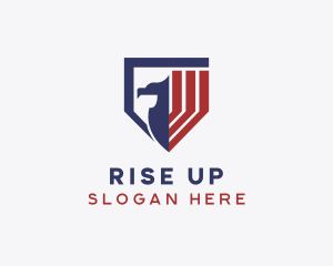 Patriotic Eagle Shield logo design