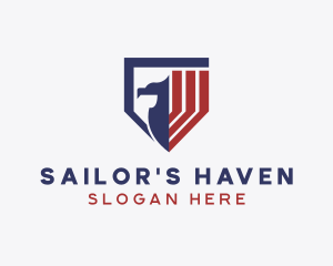 Patriotic Eagle Shield logo design