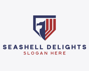 Patriotic Eagle Shield logo design