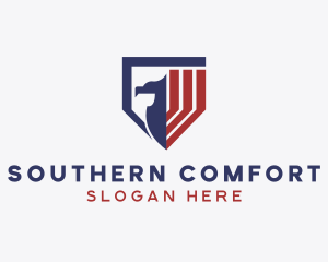 Patriotic Eagle Shield logo design