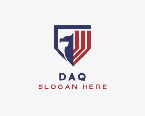 American Stars - Patriotic Eagle Shield logo design