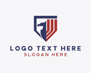 Usa - Patriotic Eagle Shield logo design