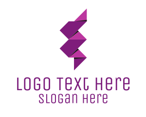 Ribbon - Purple Lightning Ribbon logo design