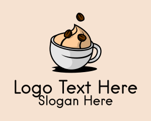 Iced Coffee Drink  Logo