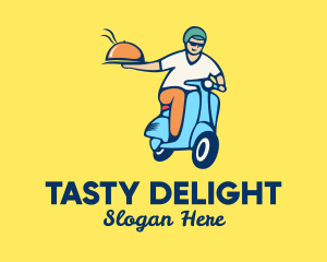 Buffet - Scooter Food Delivery Man logo design