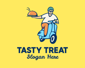 Buffet - Scooter Food Delivery Man logo design