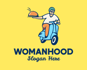 Helmet - Scooter Food Delivery Man logo design