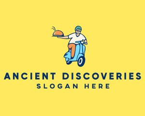 Scooter Food Delivery Man  logo design