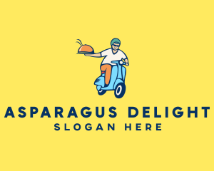 Scooter Food Delivery Man  logo design