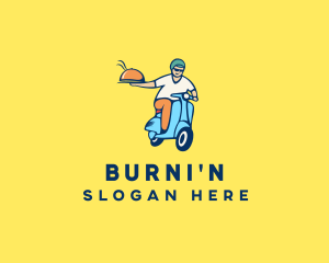 Scooter Food Delivery Man  logo design