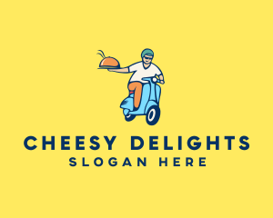 Scooter Food Delivery Man  logo design